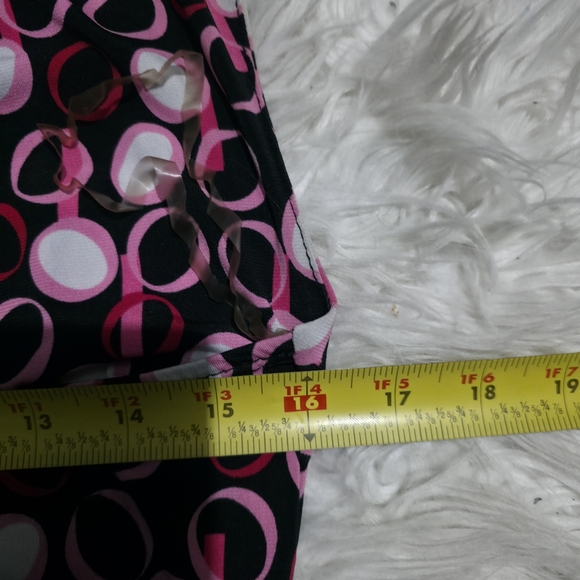 2K Ripe Pink Polka Dot Halter Top Chain Detail Clubwear - M/L - Picture 3 of 6